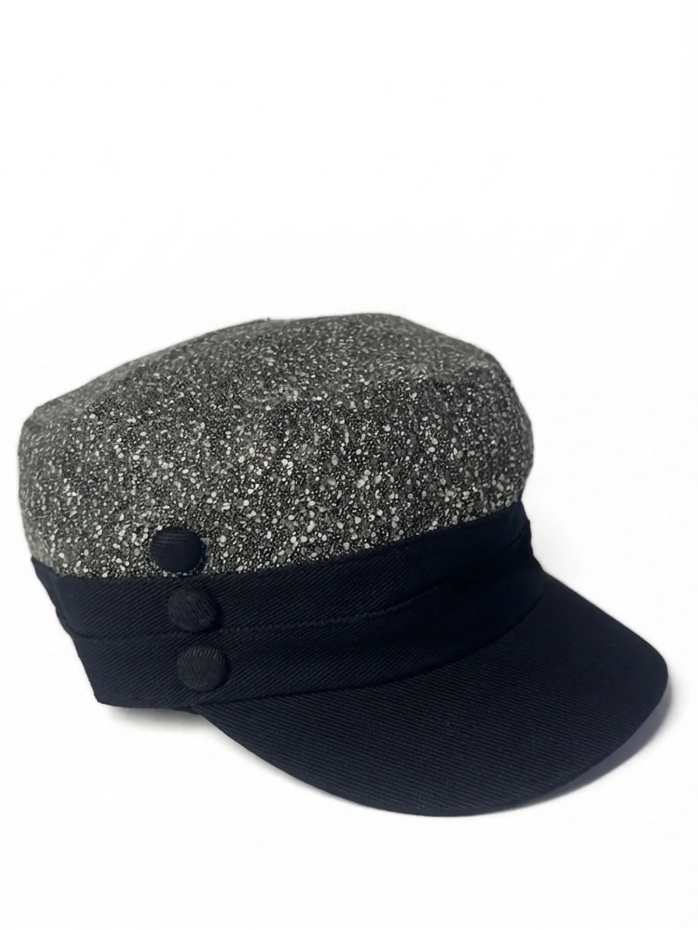 Chic Two-Tone Cadet Cap — Brand New with Tags! 🖤✨